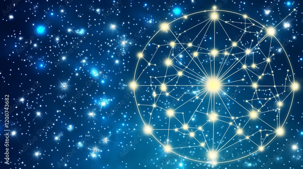 Poster cosmic network interconnected nodes in deep space