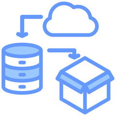 Containerization Blue Icon