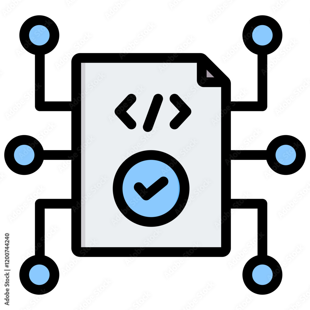 Poster protocol outline color icon
