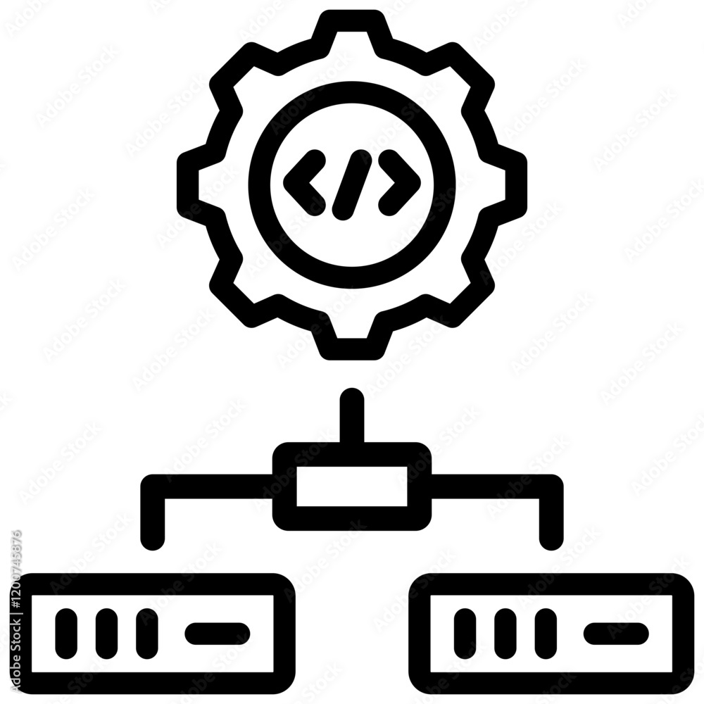 Poster Infrastructure As Code Outline Icon