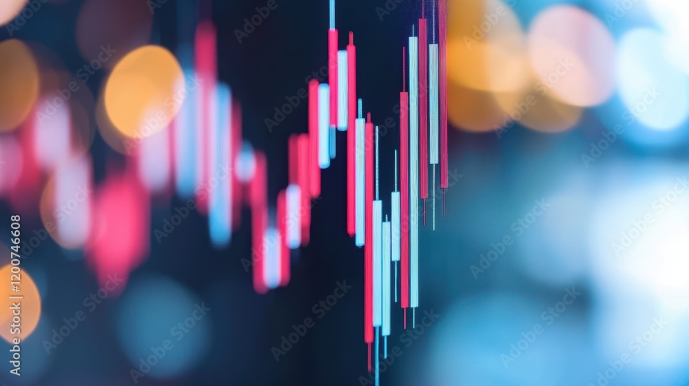 Aufkleber intricate grid pattern reflecting market trends with abstract visual elements