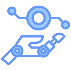 Robotic Revolution Blue Icon