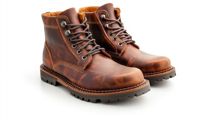 Classic Brown Leather Boots: Durable and Stylish Footwear