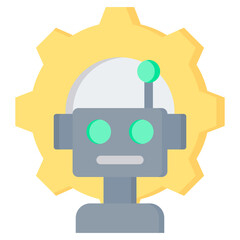 Robotic Manager Flat Icon
