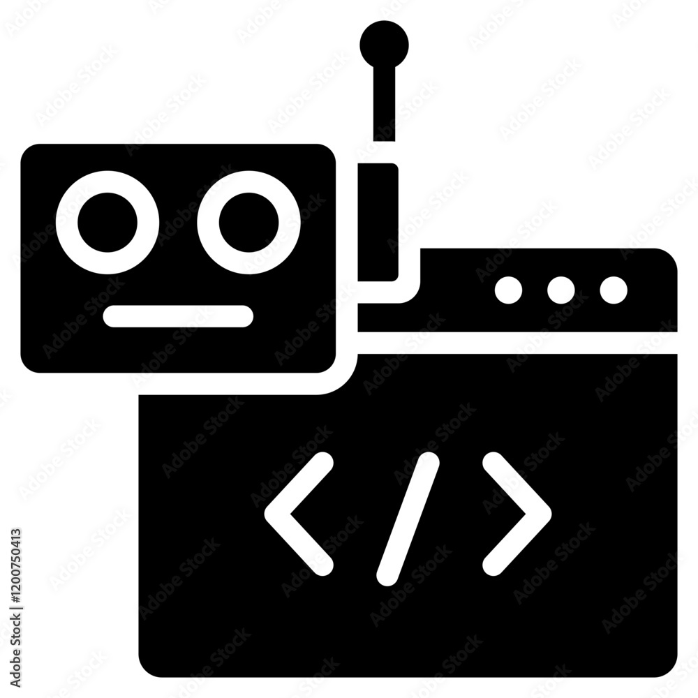 Poster programming glyph icon