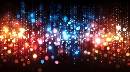 Obraz premium Abstract Colorful Lights Cascading Downward