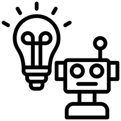 Robotic Solution Outline Icon