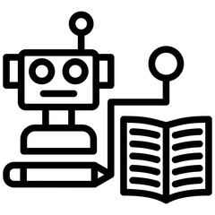 Robotic Training Outline Icon