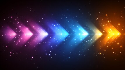 Obraz premium Abstract glowing arrows light streaks vibrant colors