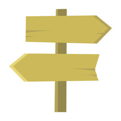 Wooden signpost illustration