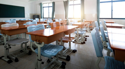 Modern classroom in the school