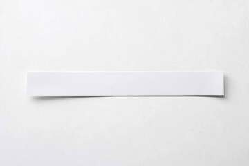 Long Piece of White Paper Tape on a Pure White Background