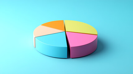Obraz premium Minimalist pie chart data presentation