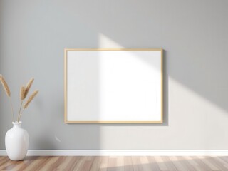 Modern and stylish wall art mockup with canvas for previewing designs, office, creative, mock-up