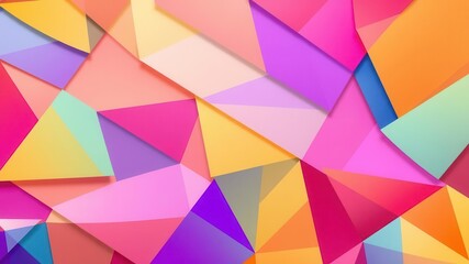 Obraz premium Abstract geometric background with colorful gradients and overlapping shapes, shapes, texture