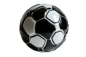 soccer ball rests on a surface after a training session isolated on transparent background