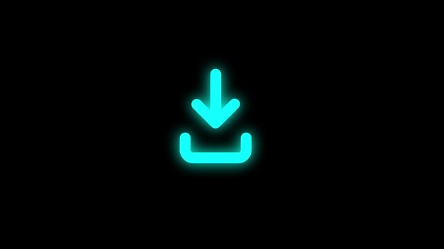 download button icon animation concept