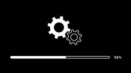 loading gear icon waiting for repair loading maintenance animated gear rotating animation waiting for loading icon loading maintenance 4k looping