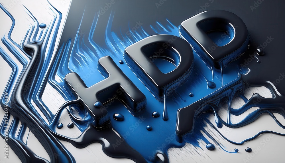 Poster dynamic and artistic representation of hdd technology