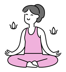 Young woman meditates