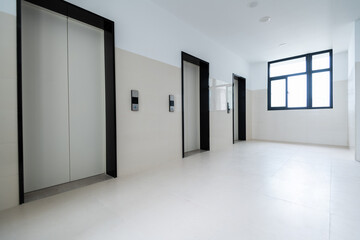 Elevator corridor in the modern building