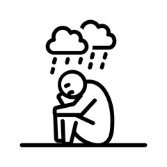 Vector black line icon for Trauma