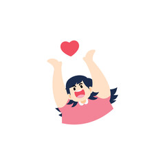 A Romantic and Cute Couple Illustration for Valentine's Day