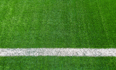 White line of soccer field