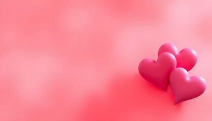Valentine pink Abstract Background with heart and rose ornament Generated by Ai	
