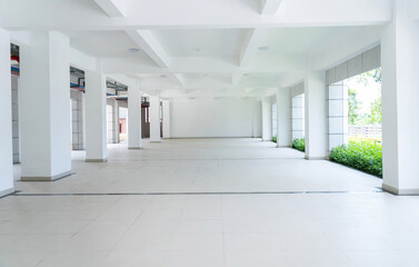 Long corridor in the school