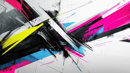 Fototapeta premium Abstract digital artwork with vibrant colors and dynamic shapes.