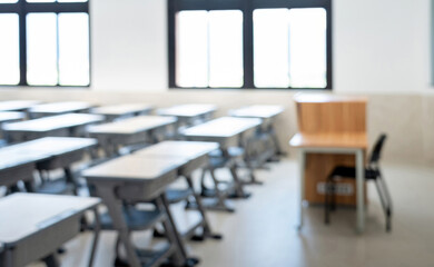 Blur classroom in the school