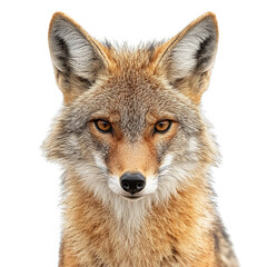 Naklejka premium Wildlife encounter coyote close-up nature reserve animal photography serene environment eye-level view wild beauty