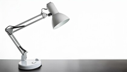 Sleek adjustable desk lamp illuminates a workspace with its modern design.