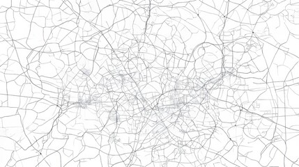 Detailed Road Network Map of a City Area