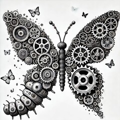 Gearhive Transformation An illustration of a caterpillar transfo