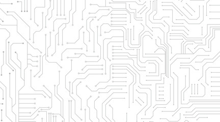 Electronic circuit on white background. Vector electronic motherboard. 