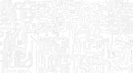 Vector electronic motherboard. Electronic circuit on white background