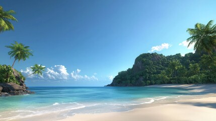 Fototapeta premium Tranquil Tropical Beach Scene