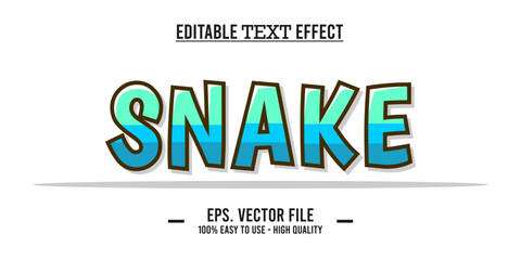 year of the snake, Chinese New Year, snake typography word art illustration, editable text effect, EPS vector file