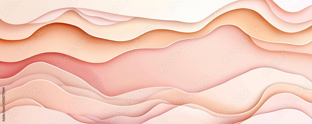 Poster clean watercolor concept. abstract waves of soft colors create a serene, modern background for creat
