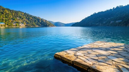 Obraz premium Serene Mountain Lake