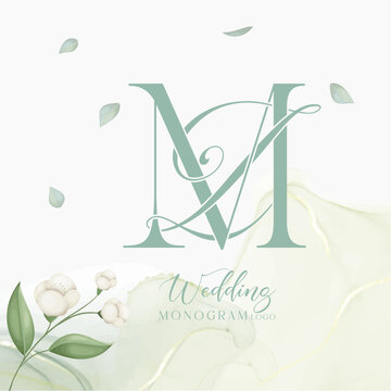 ZM MZ wedding initial monogram logo