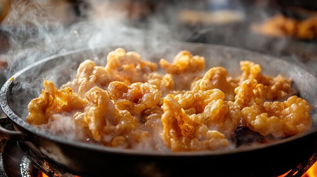 Hot karage on a bowl
