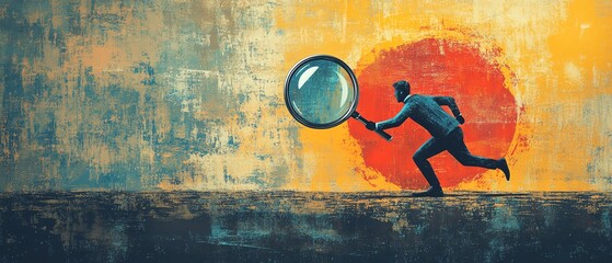 A focused magnifying glass representing targetdriven effort