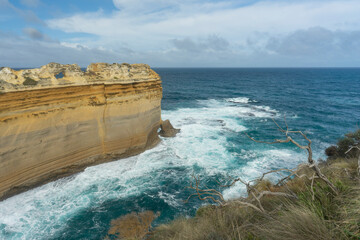 cliff and coastal walking trail at the great ocean road, Melbourne