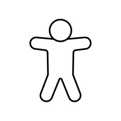 Accessibility icon set Flat isolated outline sign