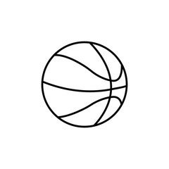 Basket Ball icon Flat isolated outline sign