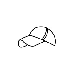 baseball cap icon Flat isolated outline sign