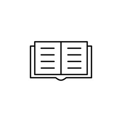 Book icon Flat isolated outline sign